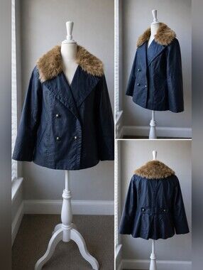 Banana Republic Faux Fur Collar Jacket – XS – Excellent Condition